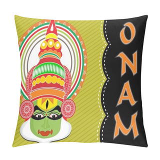 Personality  Abstract Background With Kathakali Actor Face Pillow Covers