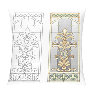 Personality  Stained Glass Panel Pillow Covers