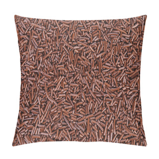 Personality  Background Texture Of Chocolate Sprinkles. Pillow Covers