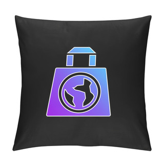 Personality  Bag Blue Gradient Vector Icon Pillow Covers