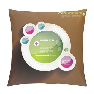 Personality  Eps10 Vector Abstract Circles Infographics Pillow Covers