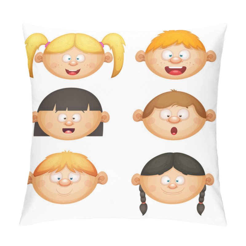 Personality  Kids Face Set pillow covers