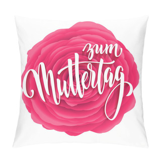 Personality  Muttertag Liebe Greeting Card With Pink Red Floral Pattern. Pillow Covers