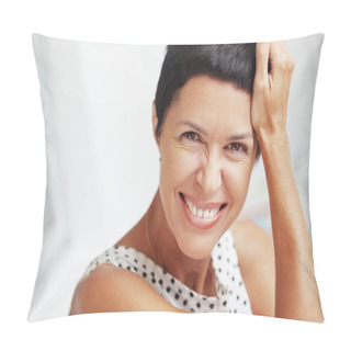 Personality  Beautiful Middle Aged Woman Pillow Covers
