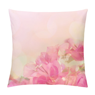 Personality  Beautiful Abstract Floral Background With Pink Flowers. Border D Pillow Covers