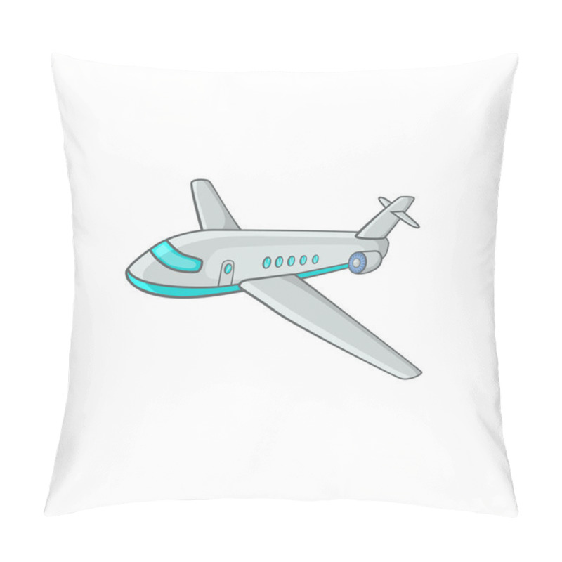 Personality  Passenger airliner icon, cartoon style pillow covers