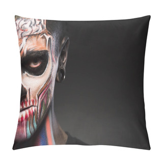 Personality  Zombie Man Face Makeup. Pillow Covers