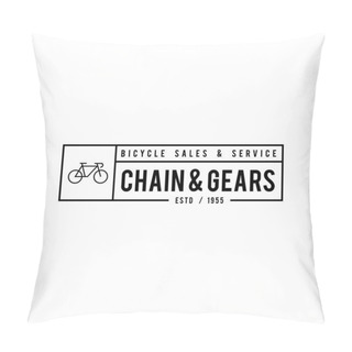 Personality  Typographic Bicycle Label Design And Logo Pillow Covers