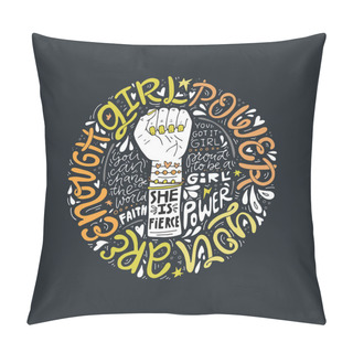 Personality  Girl Power Illustration Pillow Covers