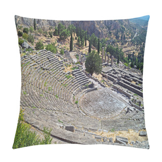 Personality  Temple Of Apollo And The Theater At Delphi Oracle Archaeological Pillow Covers