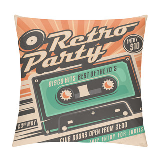 Personality  Retro Party Poster Design Pillow Covers