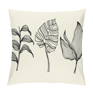 Personality  Hand Drawn Ink Sketch Spring Branches Pillow Covers