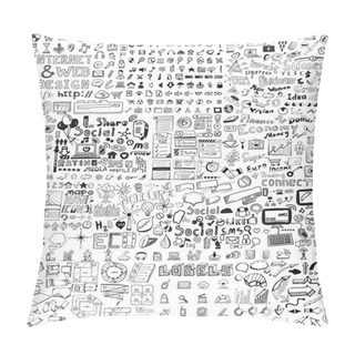Personality  Hand Drawn  Business Elements Pillow Covers