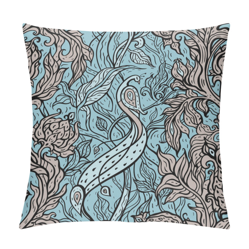 Personality  Exotic bird, Paisley flowers pillow covers