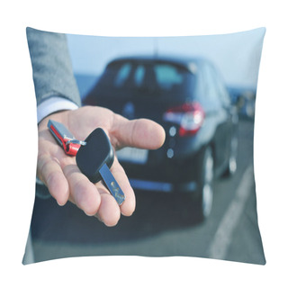 Personality  Man Offering A Car Key To The Observer Pillow Covers