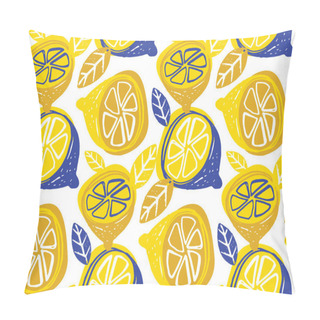 Personality  Citrus Hand Drawn Doodle Pattern Background Pillow Covers