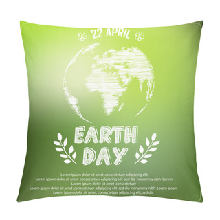 Personality  EARTH DAY Of Background A Shape Typography Pillow Covers