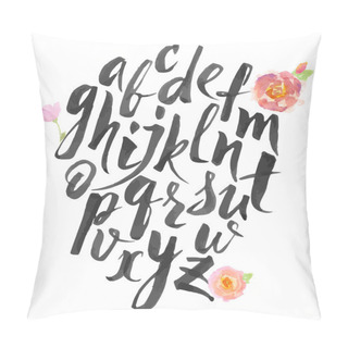 Personality  Alphabet Written With Brush Pen Pillow Covers