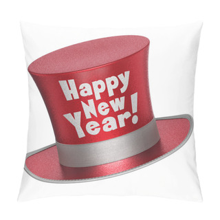 Personality  3D Render Of A Red Happy New Year Top Hat Pillow Covers