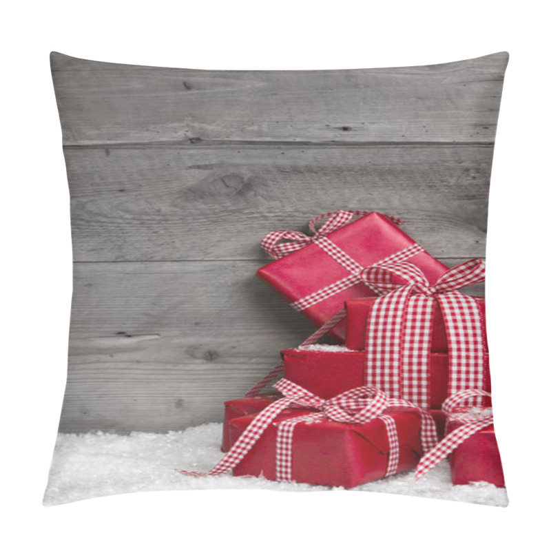 Personality  Pile Of Red Christmas Gifts Pillow Covers