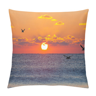 Personality  Red Rising Sun Pillow Covers