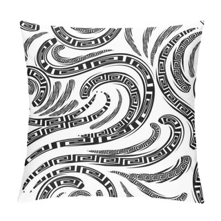 Personality  Vawy Greek Key Meander Seamless Pattern. Vector Abstract Pattern Pillow Covers
