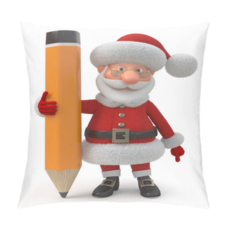 Personality  Santa Claus With A Pencil Pillow Covers