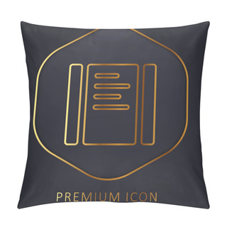 Personality  Black Text Page To Swipe Horizontally Golden Line Premium Logo Or Icon Pillow Covers