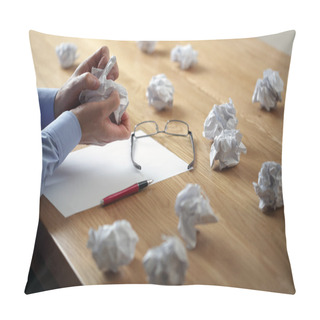 Personality  Frustration Stress And Writers Block Pillow Covers