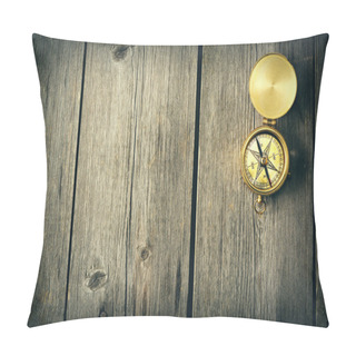 Personality  Antique Brass Compass Pillow Covers
