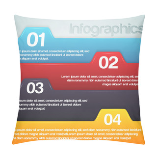 Personality  Banners With Numbers. Vector Illustration. Pillow Covers
