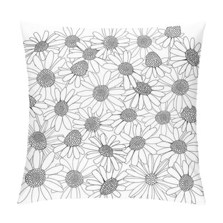 Personality  Hand-drawn Chamomile Flowers Pillow Covers