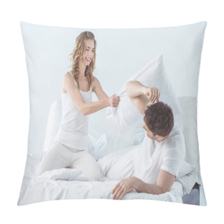 Personality  Couple Having Pillow Fight  Pillow Covers