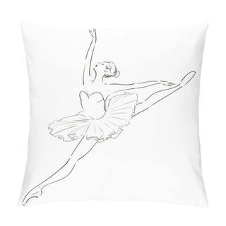 Personality  Beautiful Hand Drawn Ballerina Pillow Covers