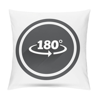 Personality  Angle 180 Degrees Sign Icon. Geometry Math Symbol. Pillow Covers