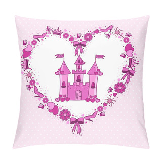 Personality  Pink Heart Of Items For The Princess From The Castle Pillow Covers
