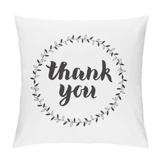 Personality  Thank You Hand Written Lettering Greeting Card  Pillow Covers