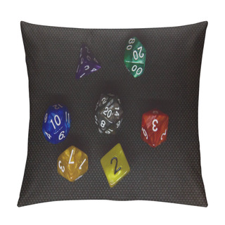 Personality  Colorful Dice, Flatlay Pillow Covers