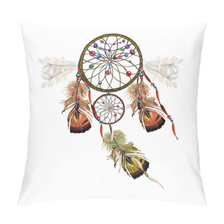Personality  Watercolor Dreamcatcher, Feathers Pillow Covers
