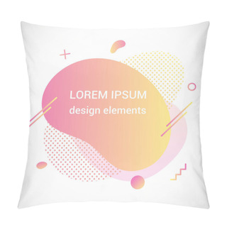 Personality  Modern Liquid Abstract Element Graphic Gradient Flat Style Design Fluid Vector Colorful Illustration Banner Simple Shape Template For Logo, Presentation, Flyer, Brochure Isolated On White Background. Pillow Covers