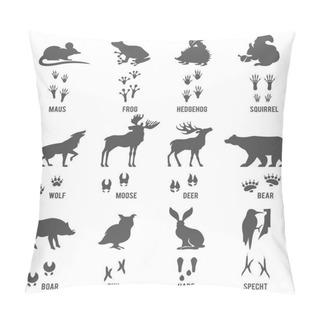Personality  Set Of Animal And Bird Trails Pillow Covers