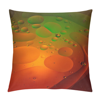 Personality  Abstract Green And Red Color Background From Mixed Water And Oil   Pillow Covers