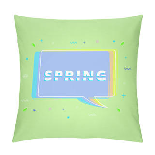 Personality  Spring  Lettering.  Vector Illustration. Pillow Covers
