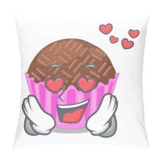 Personality  In Love Bragadeiro Presented In The Character Jar Vector Illustartion Pillow Covers