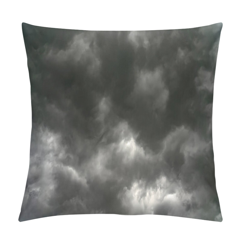 Personality  Rain Clouds And Black Sky Textured Background Pillow Covers