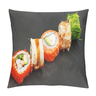 Personality  Sushi Rolls With Salmon Pillow Covers