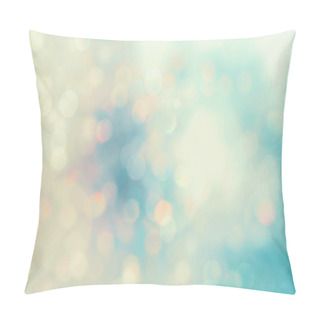 Personality  Christmas Lights. Christmas Soft Bokeh Background Pillow Covers
