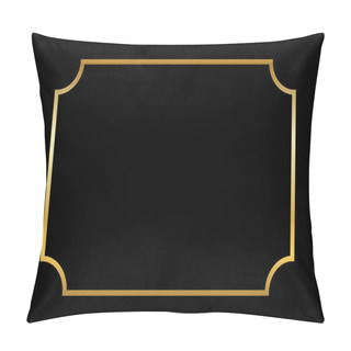 Personality  Gold Frame. Beautiful Simple Black Pillow Covers
