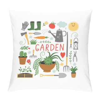 Personality  Gardening Design Elements Pillow Covers