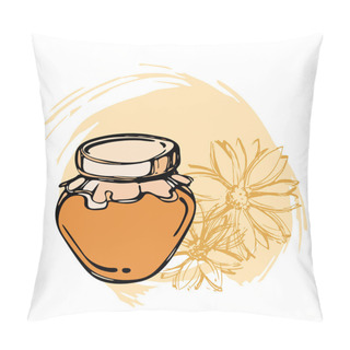 Personality  Honey Background Hand Drawn Sketch Pillow Covers